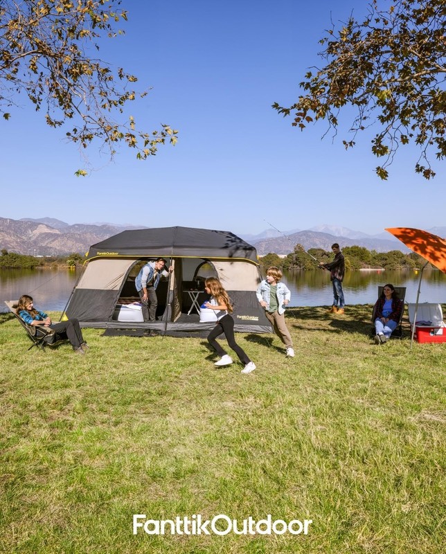 Outdoor Instant Cabin Tent 6/8/10/12 Person Camping Tent Setup in 60 Seconds wit gallery