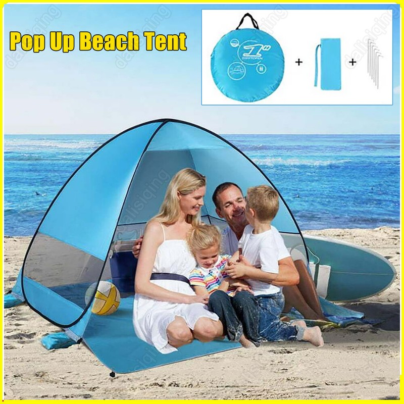 Pop Up Portable Beach Canopy Sun Shade Shelter Outdoor Camping Fishing Tent Mesh