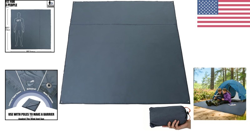 4-in-1 Camping Tarp: Waterproof, Multipurpose Tent Footprint for All Adventures gallery