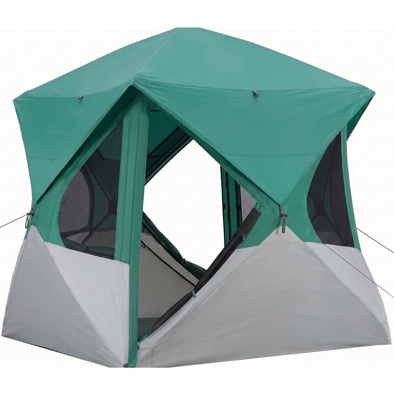Instant Pop Up Camping Tent for 4-6 People | High-End All-Season Tent with Me…