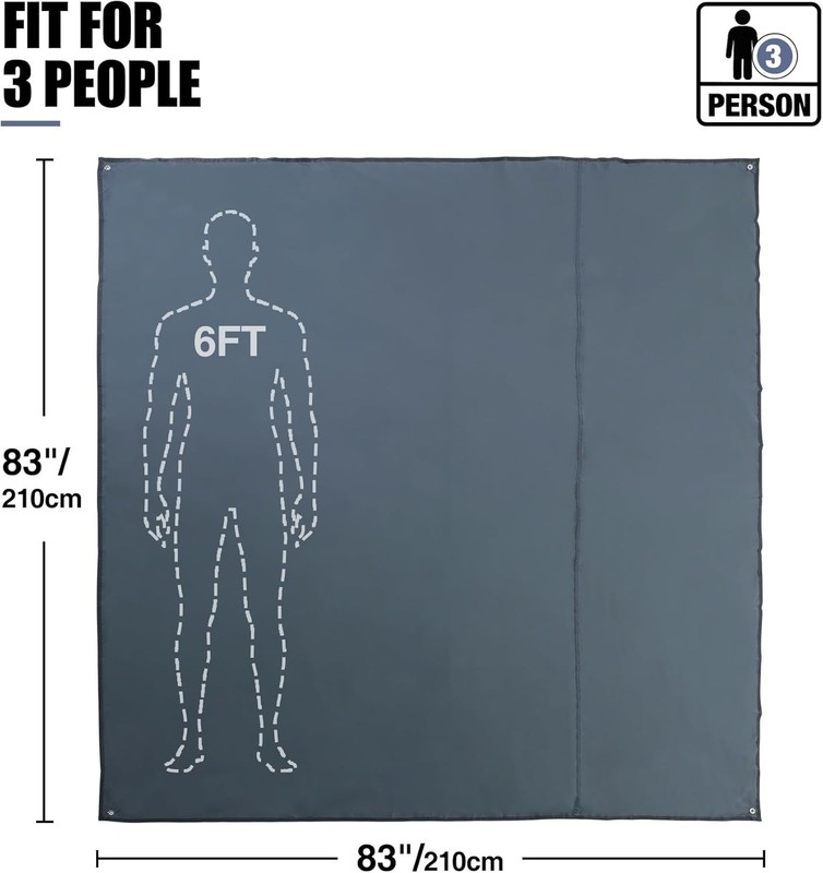 4-in-1 Camping Tarp: Waterproof, Multipurpose Tent Footprint for All Adventures gallery