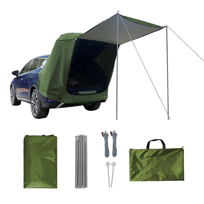 Outdoor Car Rear Tent Camping Picnic Car Rear Tent with Canopy Rear Extension