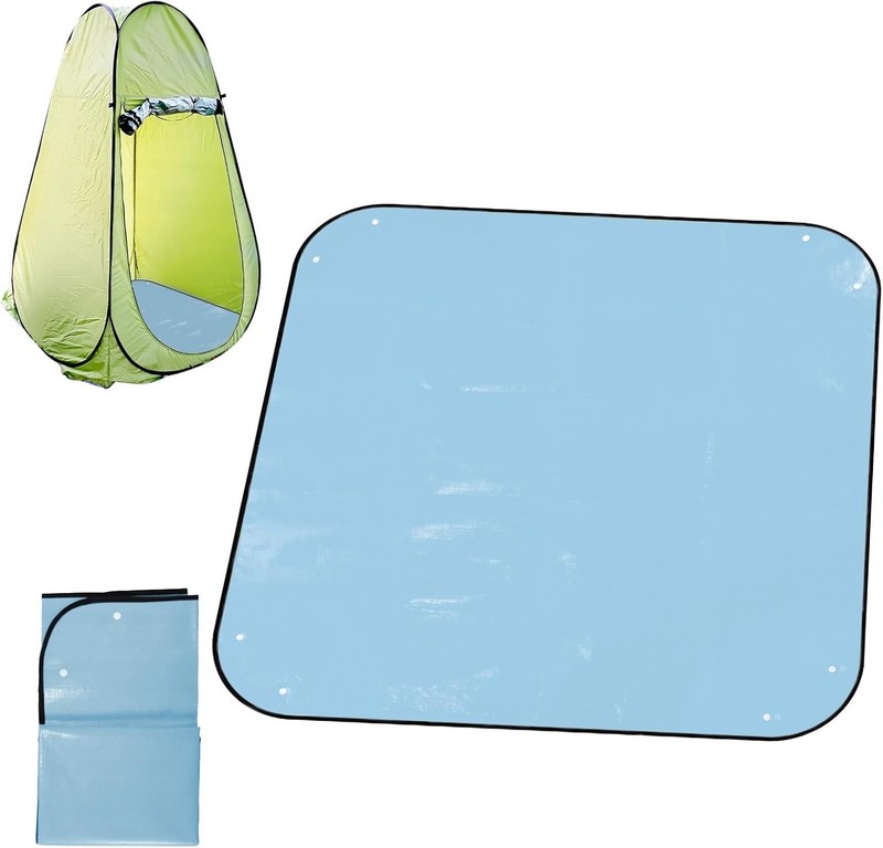 Camp Shower Tent Floor Mat, 39.4×39.4in Changing Tent Bottom Pad Portable Pop-Up
