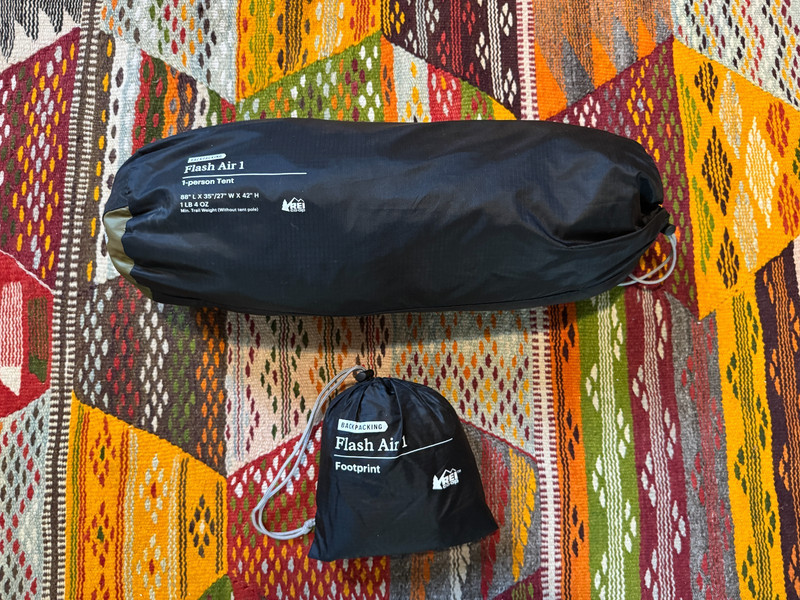 REI Co-op Flash Air 1 backpacking bikepacking ultralight Tent with Footprint