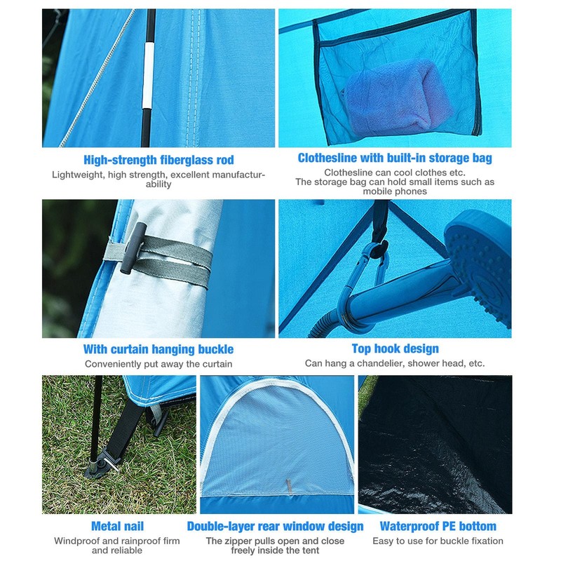 ˇPop Up Changing Tent Camping Shower Tent Portable Dressing Bathroom Shelter gallery