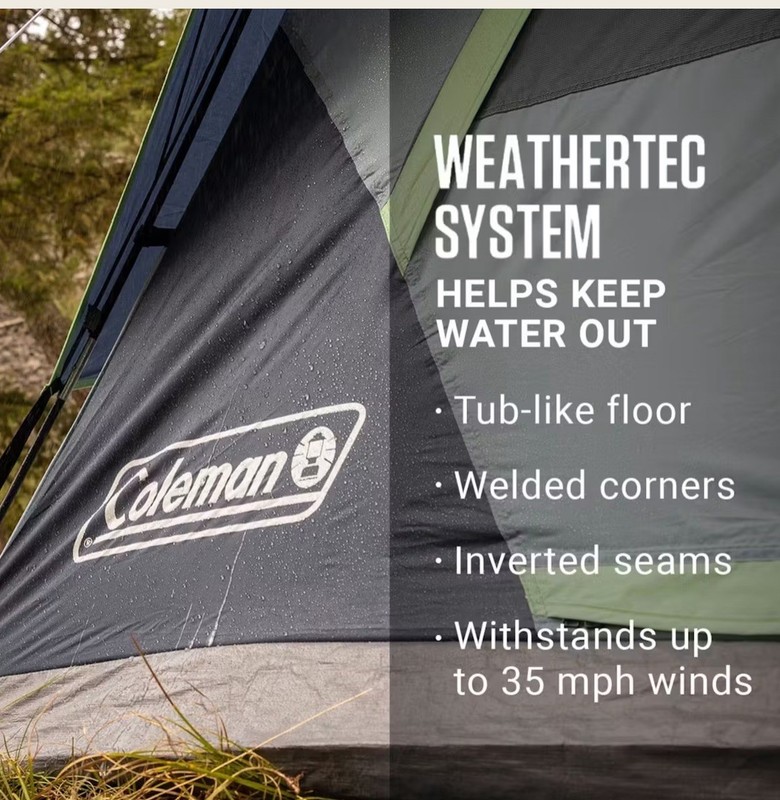 Coleman Skydome 6-Person Camping Tent - Evergreen Brand New gallery