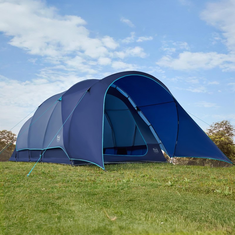 8 Person Camping Tent with Large Porch, Portable Waterproof Windproof Family …