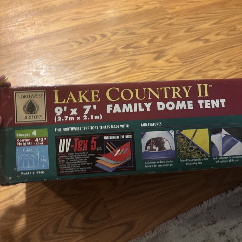 Northwest Territory Family Dome Tent 9’×7′ Sleeps 4 W/Rain Awning – Easy