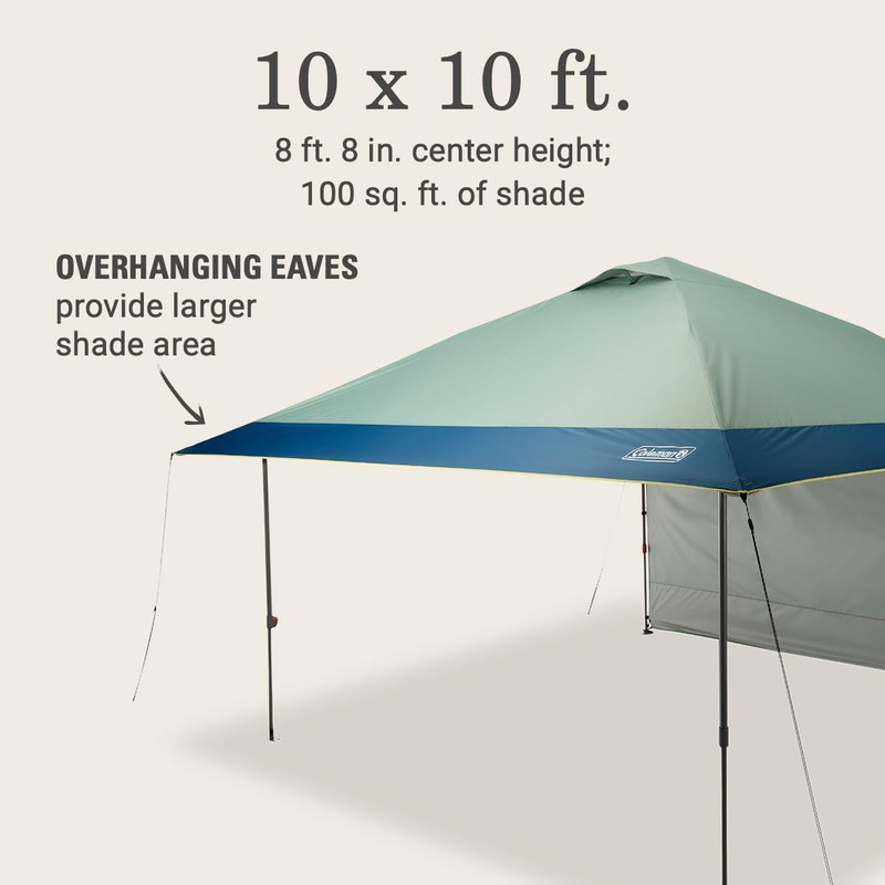 Oasis Instant Pop-Up Canopy Tent with Side Wall, 10x10/13x13ft Portable Shelter gallery