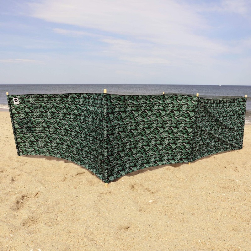 Forest Camo 20ft Beach Privacy: Wind's Worst Nightmare & Your Secret Spot + Bag gallery