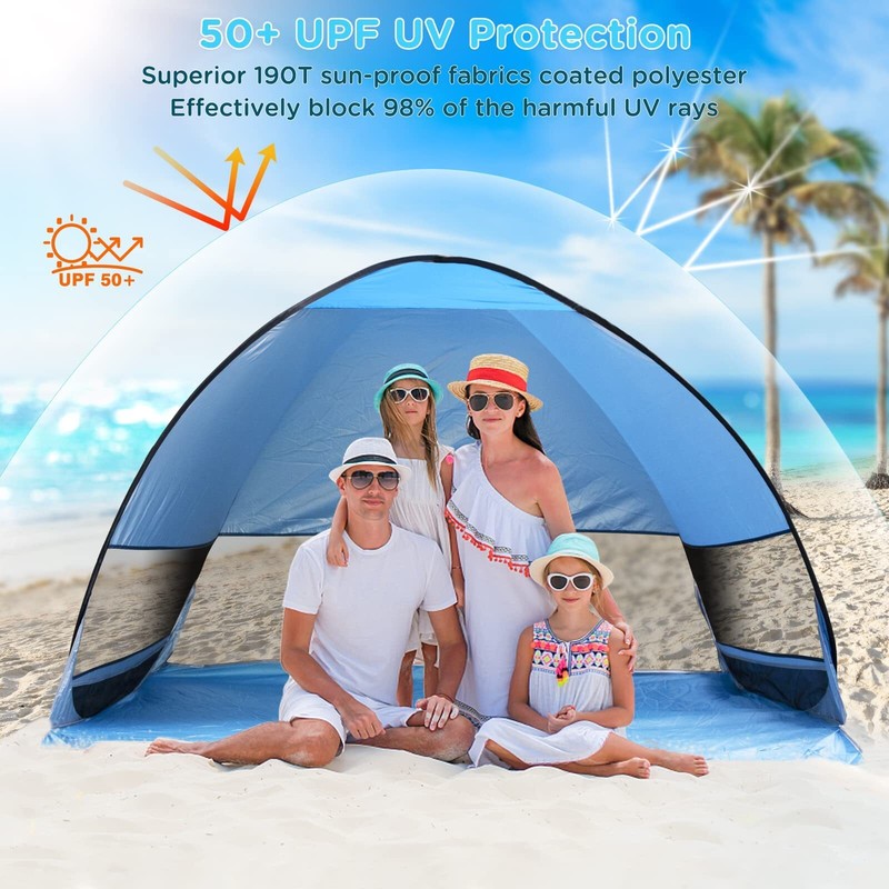 Pop Up Portable Beach Canopy Sun Shade Shelter Outdoor Camping Fishing Tent Mesh gallery