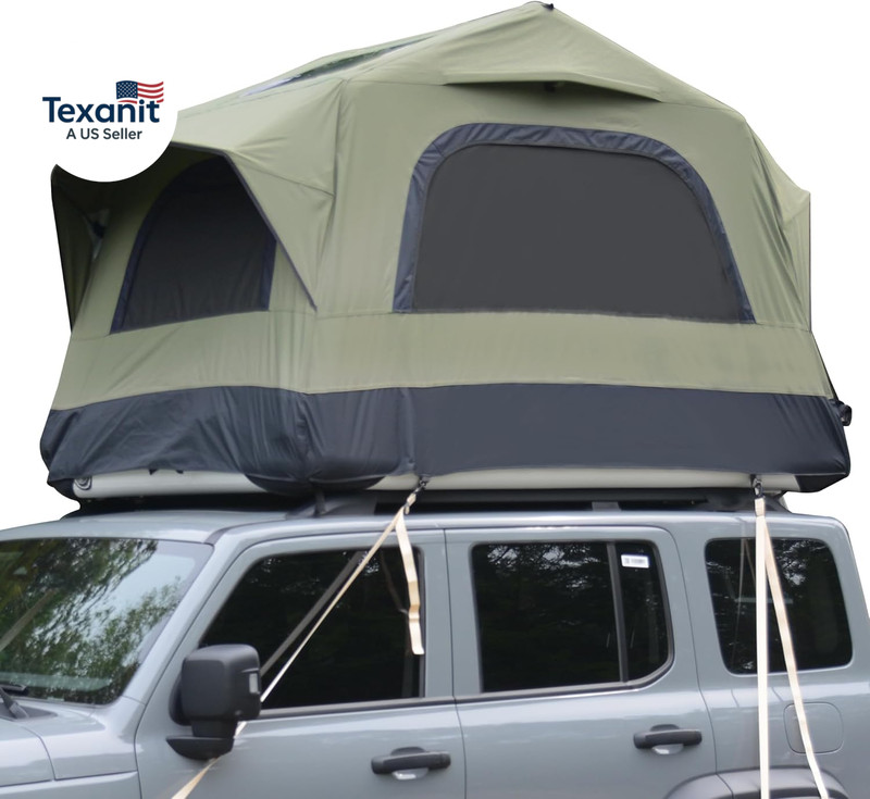 Inflatable Rooftop Tent for Car Truck, 2 Person Roof Tent with Waterproof 300D F