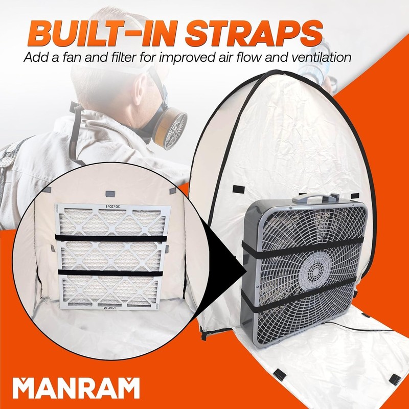 Lightweight Paint Tent with Built-in Straps for Fan Attachment and Ventilation gallery