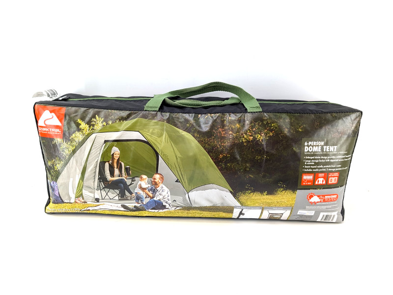 Ozark Trail, 12' x 8.5' x 72", 6-Person, Clip & Camp Dome Tent, 14.2 lbs