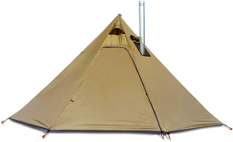 4 Persons Tipi Hot Tent 5lb Lightweight Teepee Camping