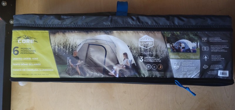 CORE 6- PERSON LIGHTED DOME TENT NEW IN BAG