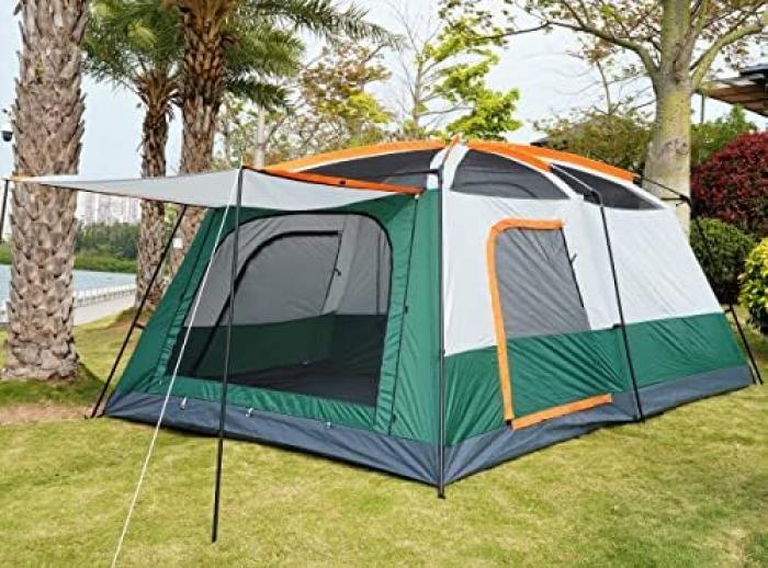 12 Person Family Cabin Tent Camping Tent Extra Large 2 Rooms 3 Doors Waterproof gallery