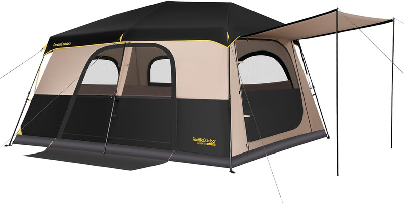 Fanttikoutdoor Zeta C8/C10 Apex Camping Tent, 8/10 Person Instant Cabin Tent Set