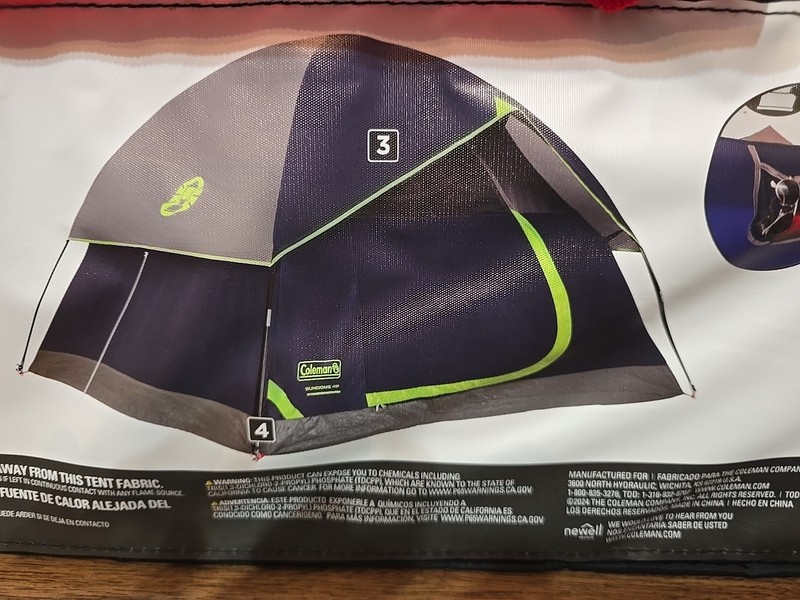 Coleman Sundome 4-Person Tent with Rainfly, Weatherproof, Easy Setup BRAND NEW