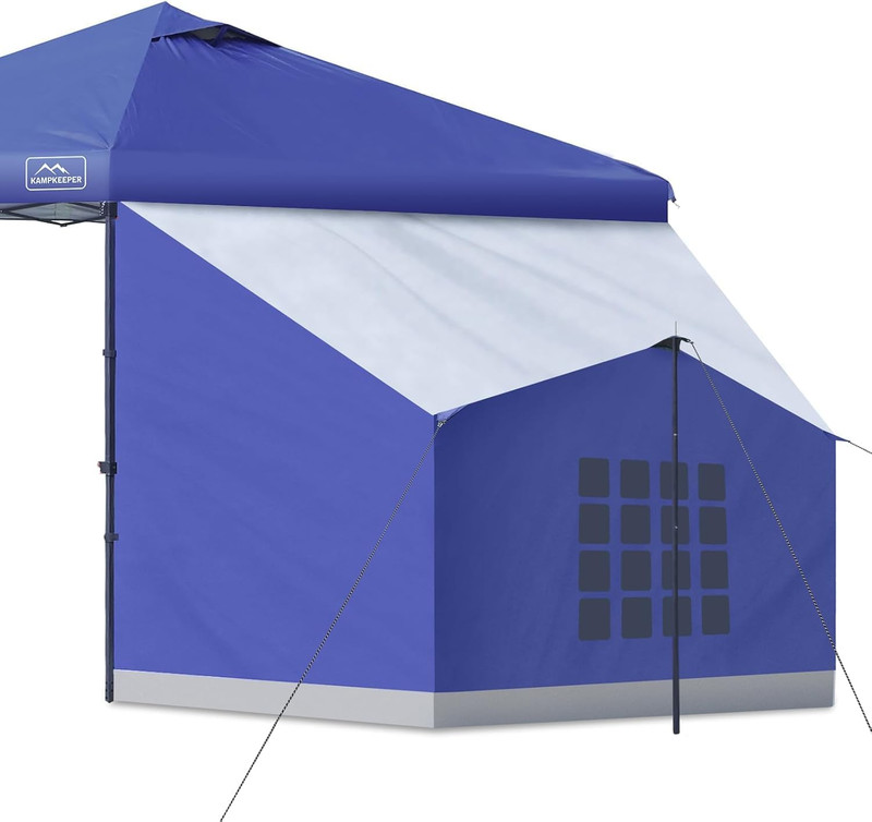 KAMPKEEPER Side Tent,1/2 Person Camping Tent for 10′ X 10′ Pop up Canopy, Easy S