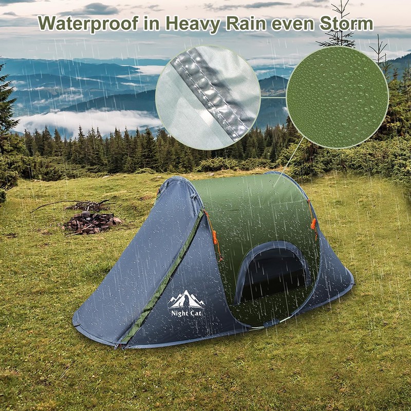 Single 1 Person Backpacking Tent Ultralight Easy Setup for Camping Hiking Travel