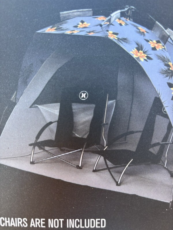 Hurley Easy One Pull Set Up Beach Tent Sun Shade Outdoor Camping Fishing Canopy