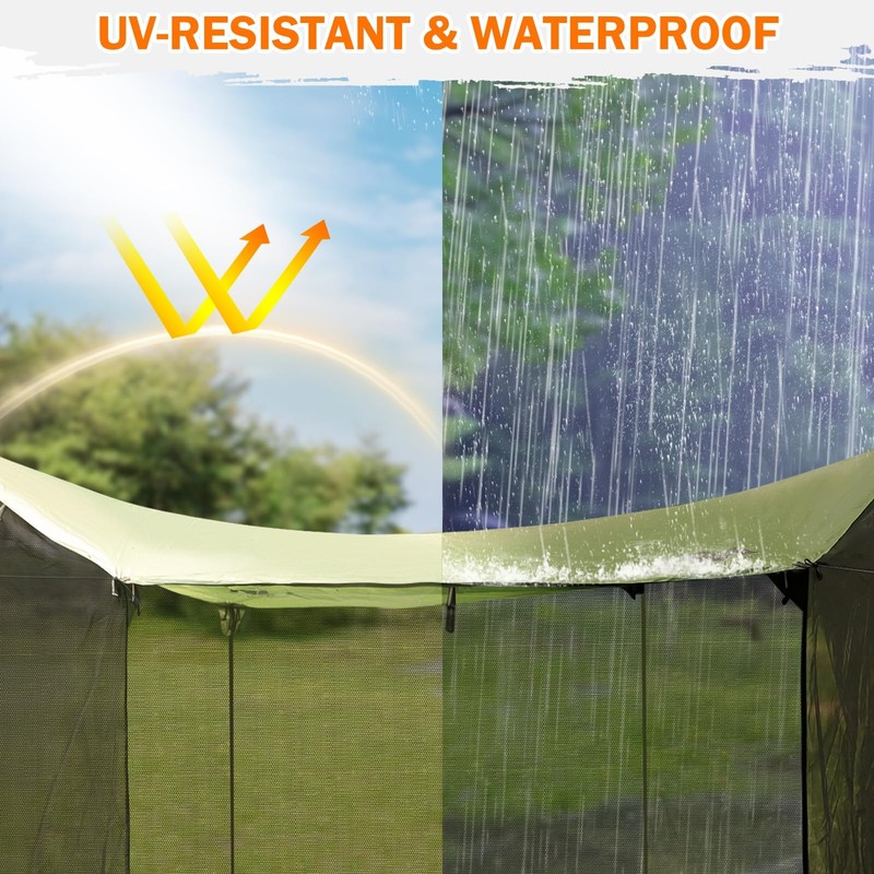 Screen House for Hammock with Tarp Poles, Large Size 18 x 11 FT Camping Tarp ... gallery