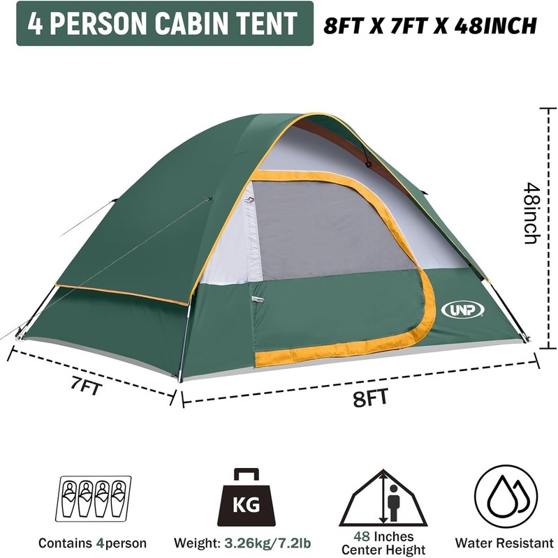 Four-Person Camping Tent with Mesh Windows - Perfect for All-Weather Adventures gallery