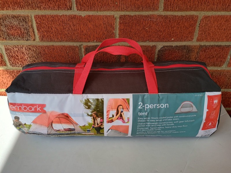 Embark 2 Person Tent Easy Setup lightweight Tote 4.5’x7.5’x48" New in Package