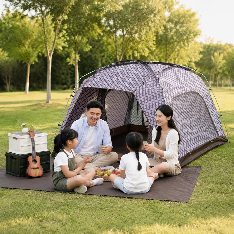 Camping Tent 5-8 Person, Waterproof 210D Polyester Tent with Silver Coating gallery