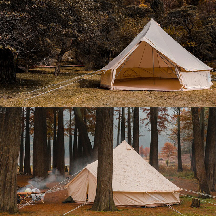 Outdoor Luxury Canvas Camping Bell Tent Survival Hunt Glamping 16FT(5M Sport New