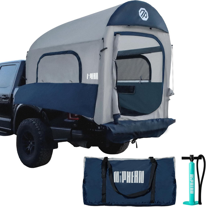 Truck Bed Tent for Camping 5.5Ft-8Ft for 2+1 People, 2 Mins Fast Setup Inflatabl