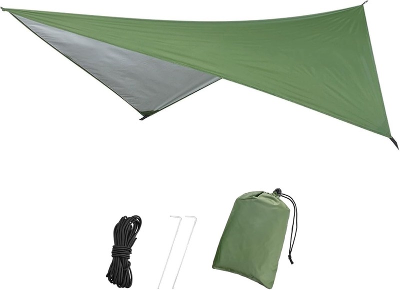 Lightweight Waterproof Camping Tarp & Rain Fly - Perfect Hammock Shelter Green gallery