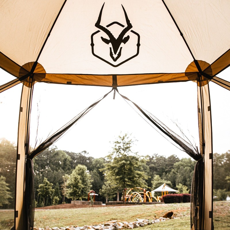 Gazelle Tents G5 5-Sided Portable Gazebo, 4-Person & Table, Desert Sand gallery