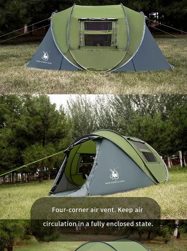 Four Man 4 Person Pop Up Tent Automatic Quick Camping Shelter Car Instant Beach gallery