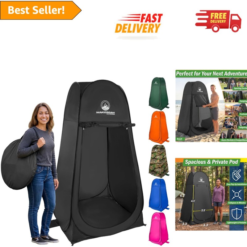 3.3ft Pop Up Dressing Room & Shower Enclosure – Versatile Outdoor Privacy Tent