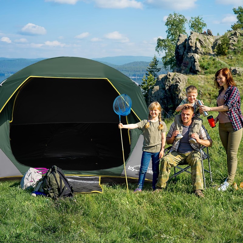 4 Person Blackout Camping Tent, Easy Setup Waterproof Family Dome Tent for Ca... gallery