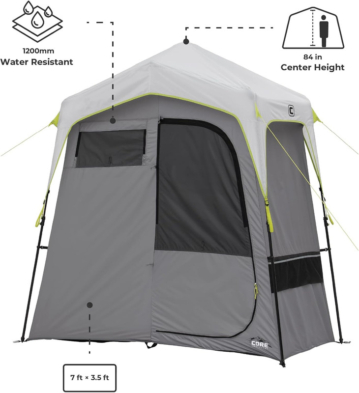 Instant Camping Utility Shower Tent with Changing Privacy Room gallery