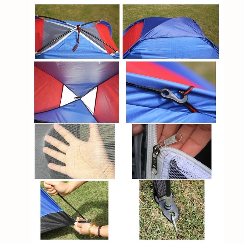 Tent Oxford Cloth 170T PU Polyester With Single Layer Door Ventilation System gallery