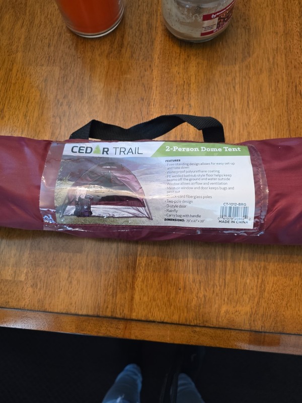 New Cedar Trail 2 Person Dome Tent 79″x47″x39″ w/ Carry Bag – Two Pole Design