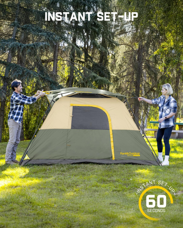 Camping Tent 4/6/8/10 Person Instant Cabin Tent Setup in 60 Seconds with Rainfly gallery