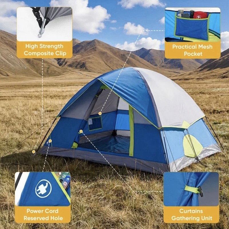 4-Person Waterproof Dome Camping Tent – Lightweight & Easy Setup gallery