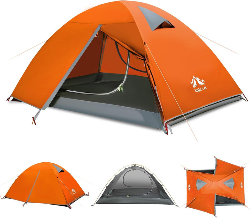 2-Persons Backpacking Tent: Waterproof Lightweight Camping Tent for Two People H