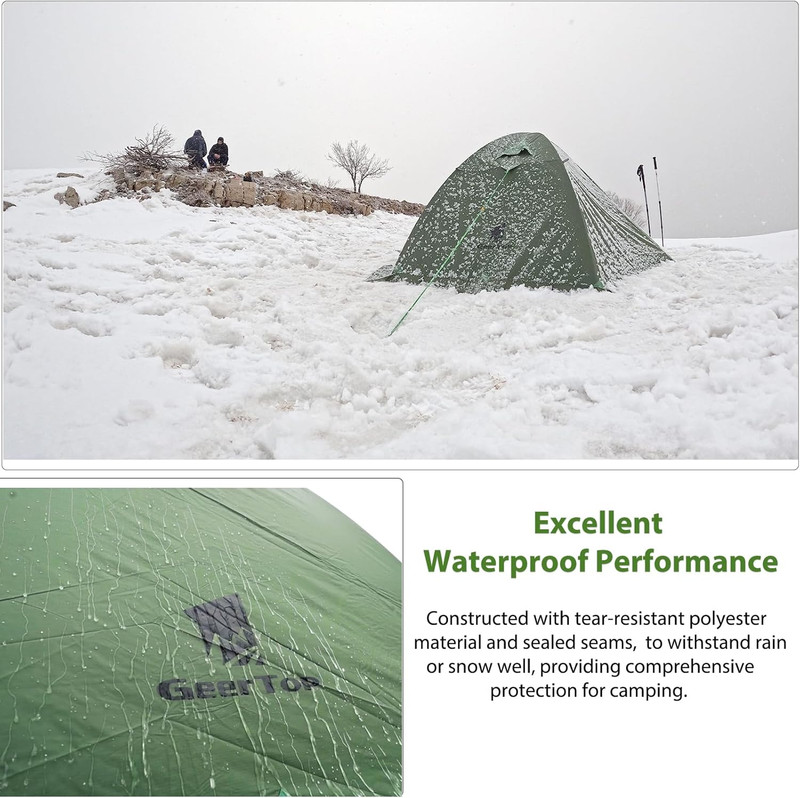 Ultralight 2 Person Backpacking Tent 4 Season Waterproof Camping Tent Double Lay gallery