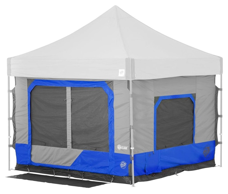 EZ UP Camping Cube 6.4, Converts 10′ Straight Leg Canopy into Camping Tent, R…
