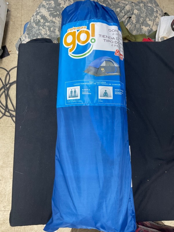 Coleman Go 2 Person Capacity Dome Tent 7ft x 5ft Blue and Black
