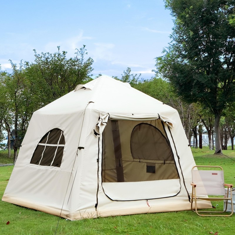 Inflatable Tent for Winter Camping 7.8×7.8ft Blow Up Air Tents, No Assembly N…