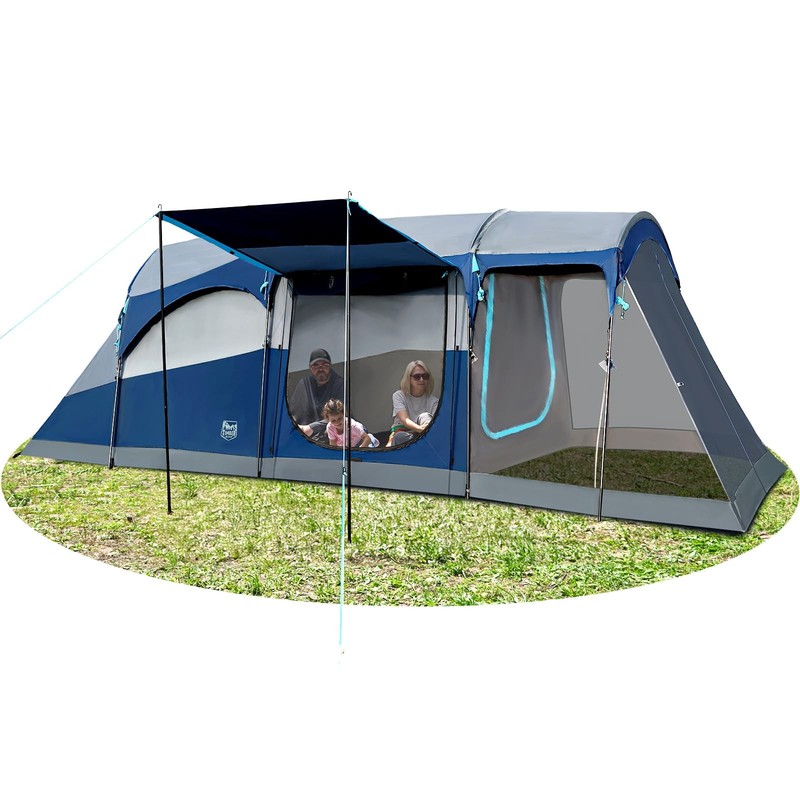 8 Person Family Camping Tent with Screen Room, Double Layer Waterproof Weathe…
