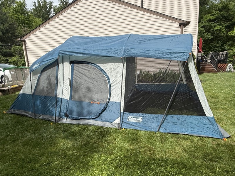 Coleman blue Weathermaster Screened 6 Person cabin camping Tent