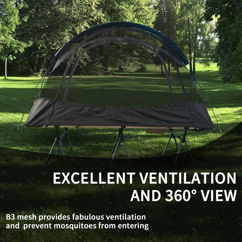 TENPLAY Cot Camping Tent, Backpacking 3 Way Tent,1 Person Sole Tents,Quick Se... gallery